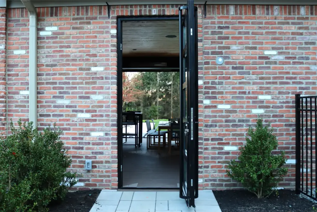 Broken Aluminum Pivot Door Installation Mahwah NJ4