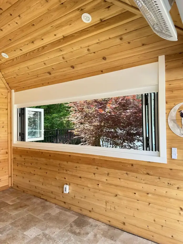 Custom Insulated Bi Fold Window System Installation