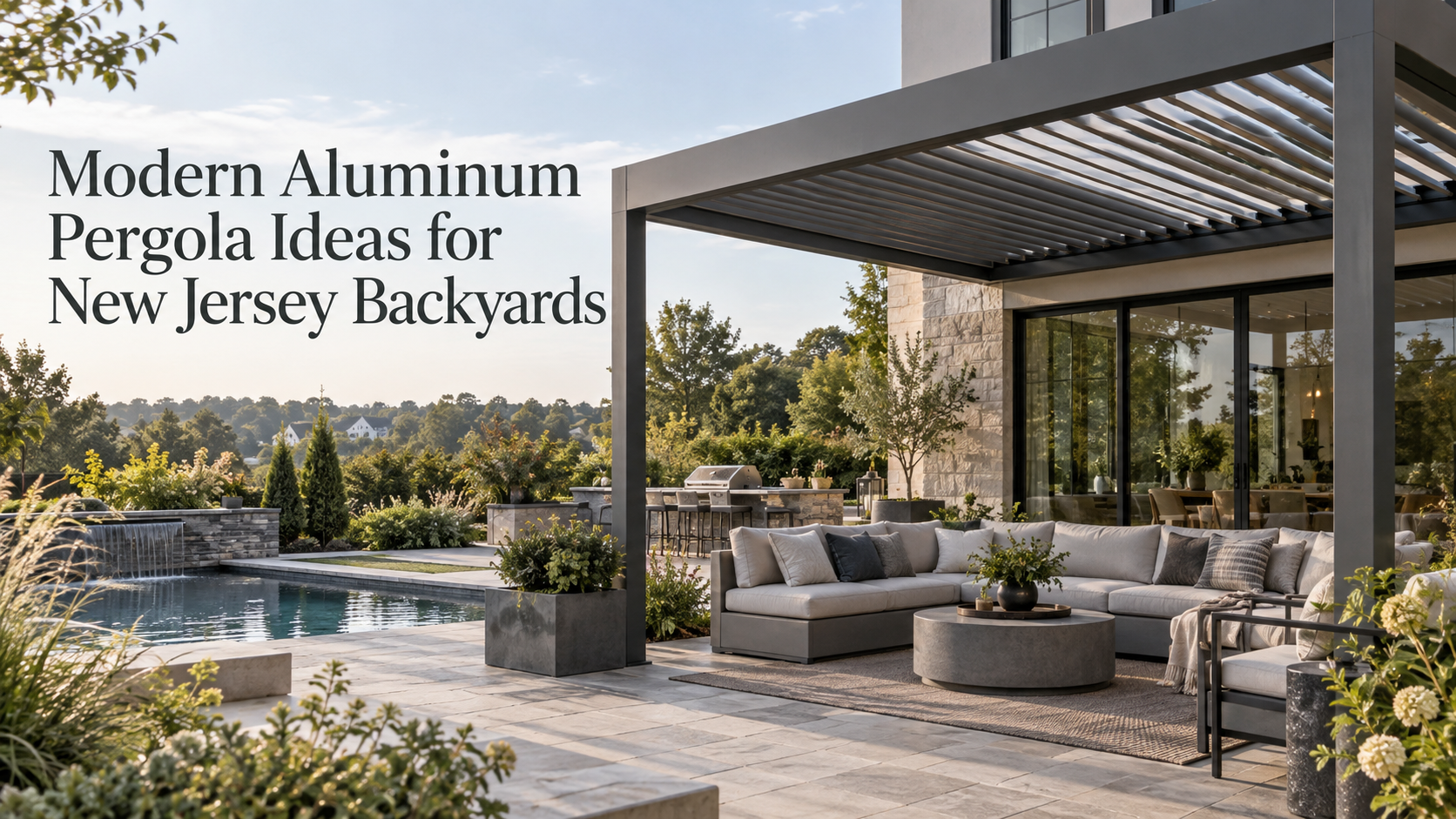 Modern Aluminum Pergola Ideas for New Jersey Backyards