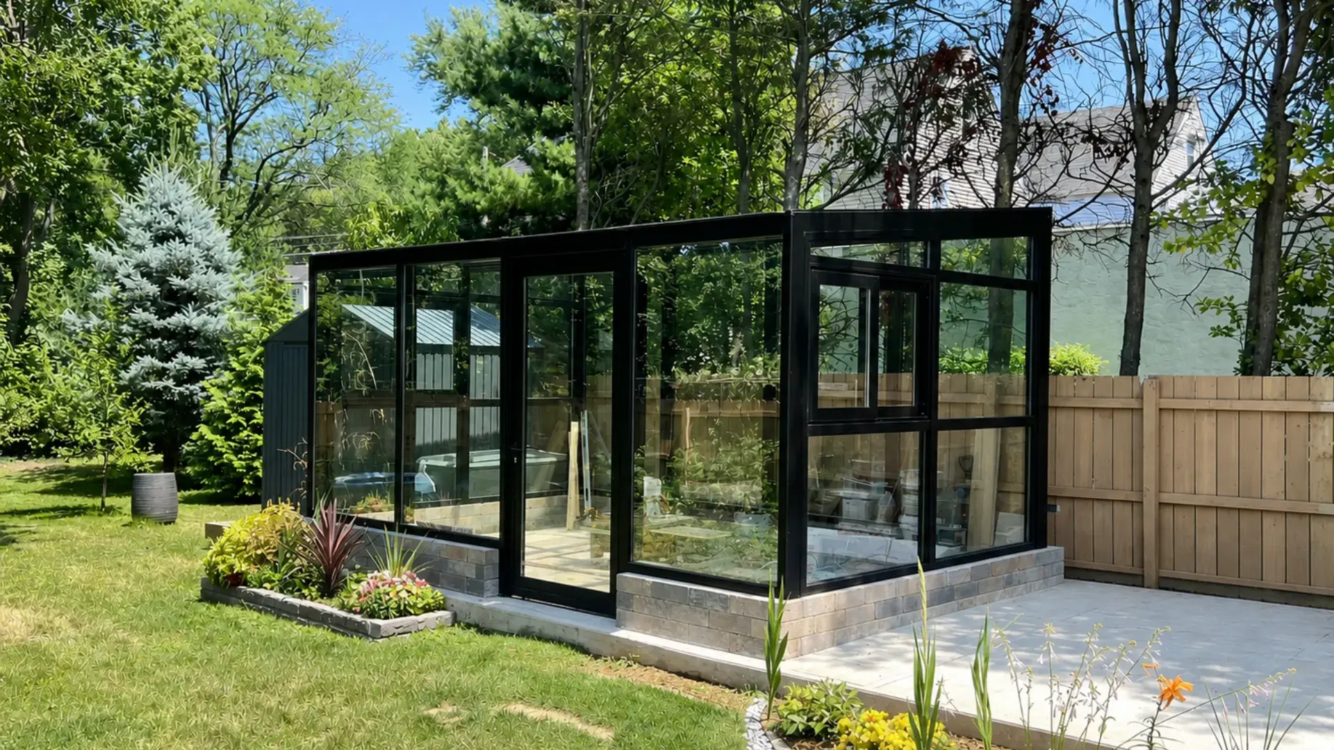 Modern four-season sunroom by Vision Art Aluminium – Sunrooms on Long Island NY