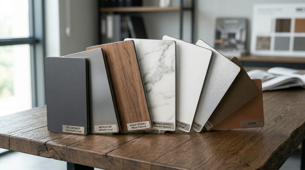 What finishes are available for ACP cladding?