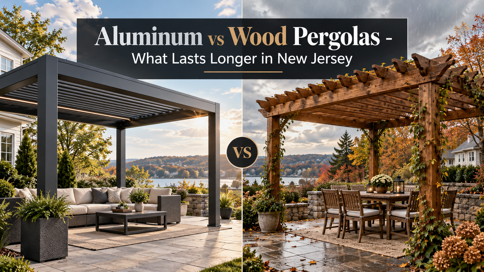 Aluminum vs Wood Pergolas – What Lasts Longer in New Jersey