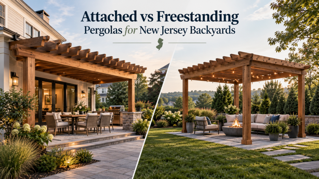 Attached vs Freestanding Pergolas for New Jersey Backyards