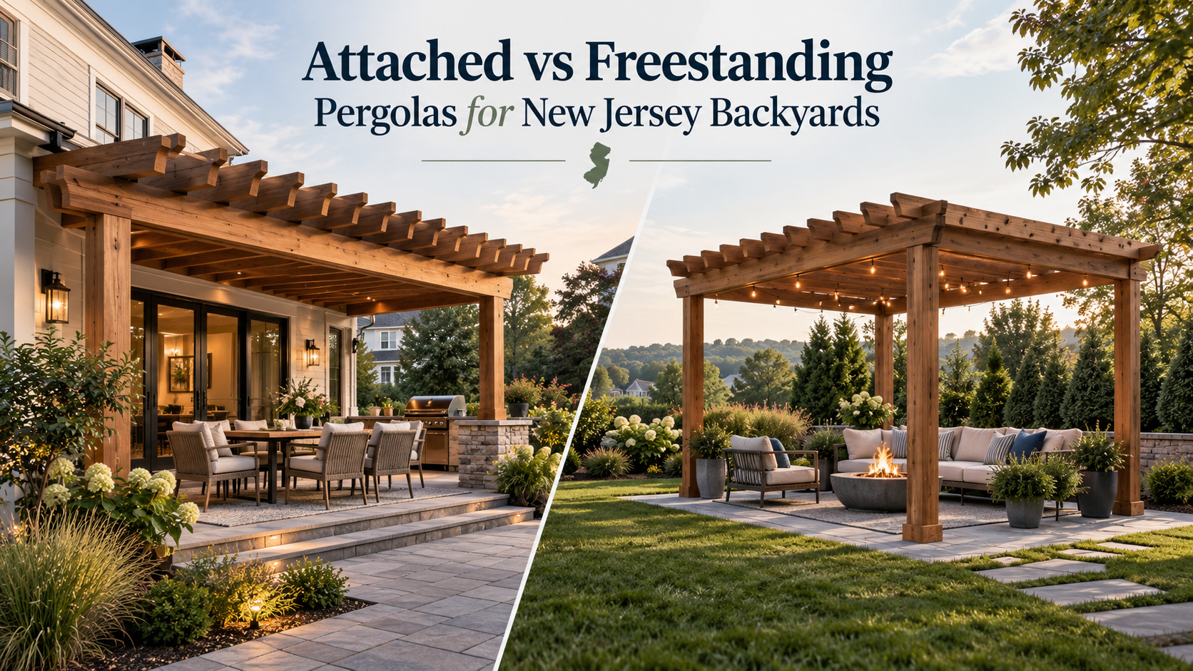 Attached vs Freestanding Pergolas for New Jersey Backyards