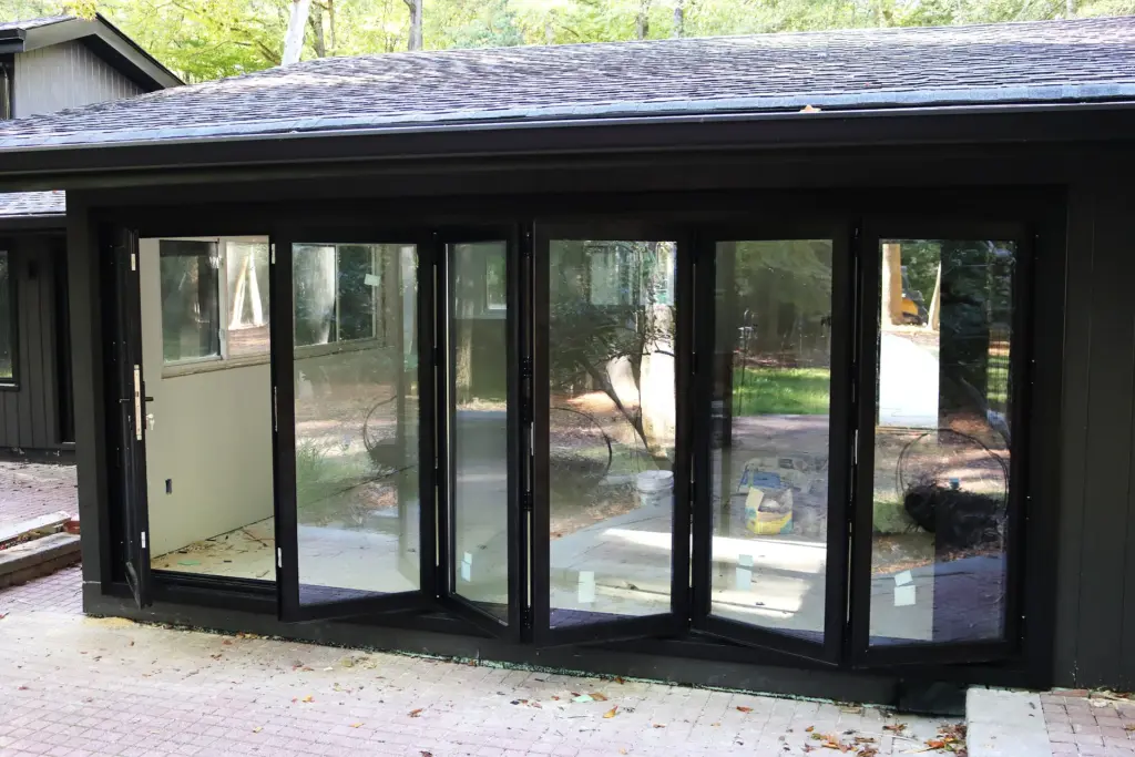 Custom 18′ x 7′ Aluminum Bi-Fold Door Installation – Cherry Hill, NJ