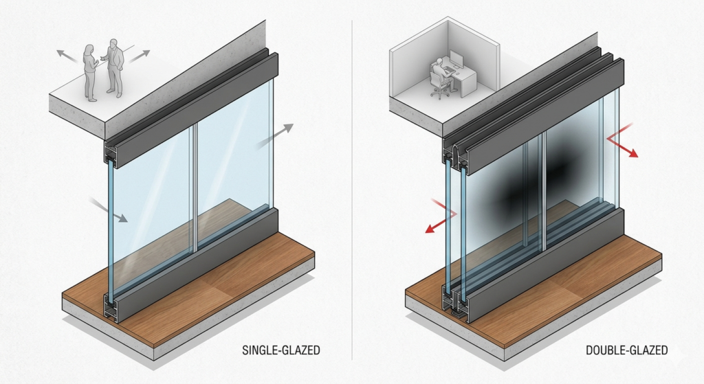 Single-glazed or double-glazed: which build suits an office?