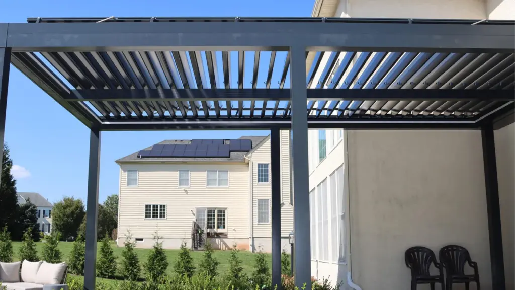 Custom Aluminum Retractable Pergola Project in Hillsborough, NJ