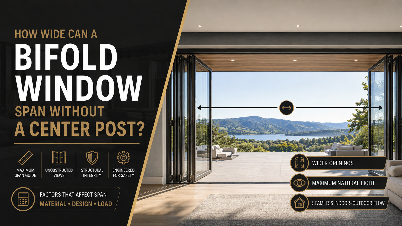 How Wide Can a Bifold Window Span Without a Center Post