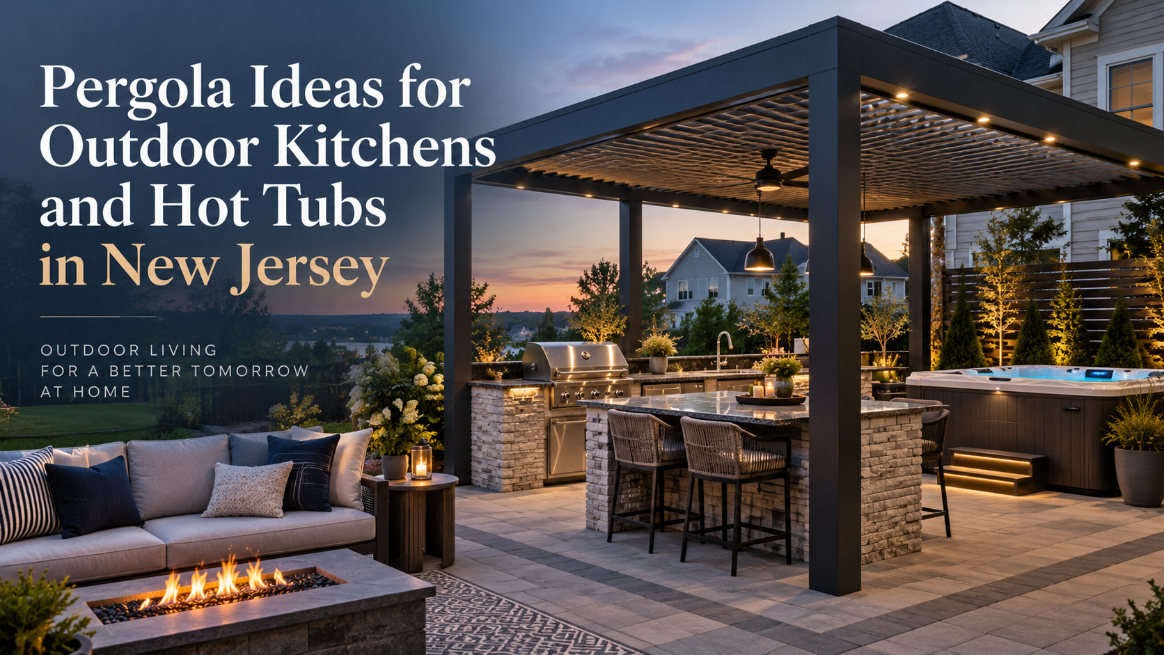 Pergola Ideas for Outdoor Kitchens and Hot Tubs in New Jersey