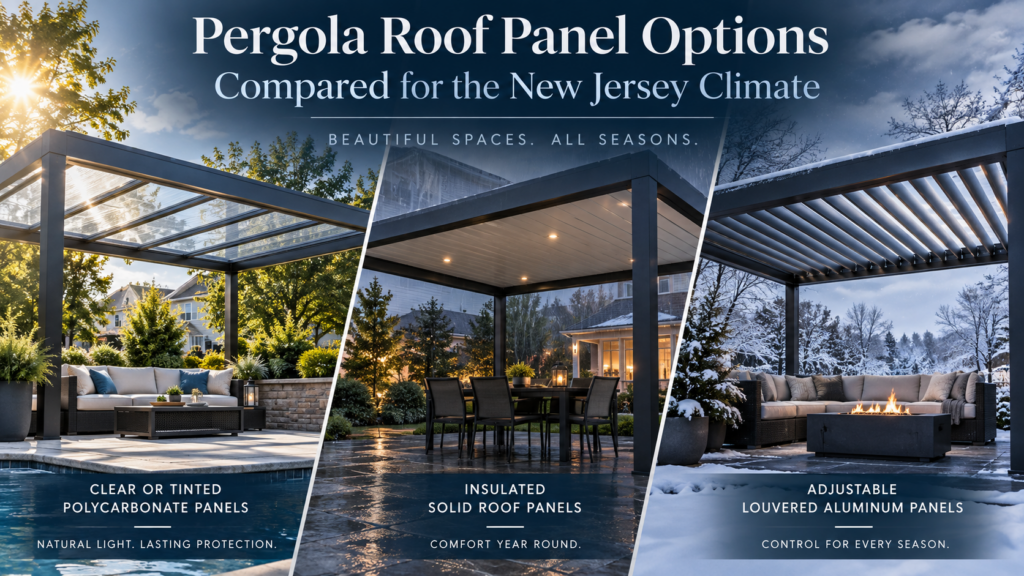 Pergola Roof Panel Options Compared for the New Jersey Climate