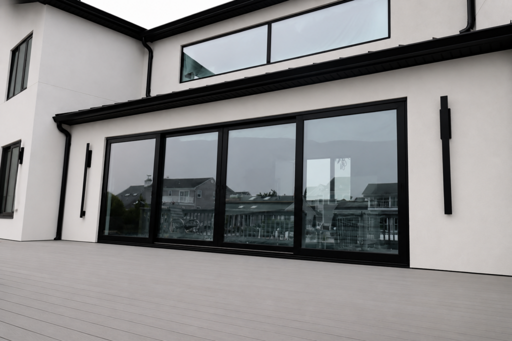 Custom aluminum windows and architectural glazing at waterfront residence in Point Pleasant, NJ