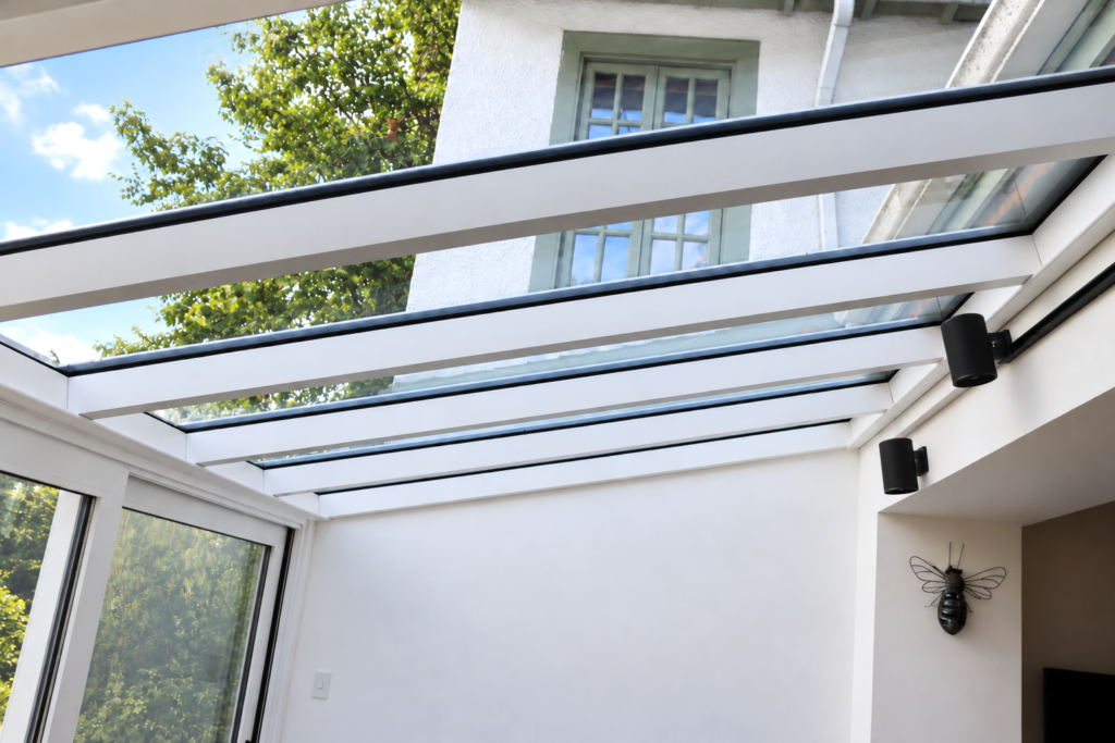 Triple-pane glass roof on a modern Verona New Jersey sunroom
