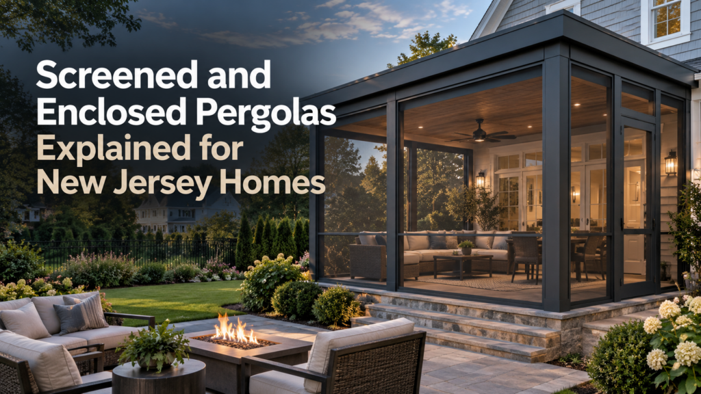 Screened and Enclosed Pergolas Explained for New Jersey Homes
