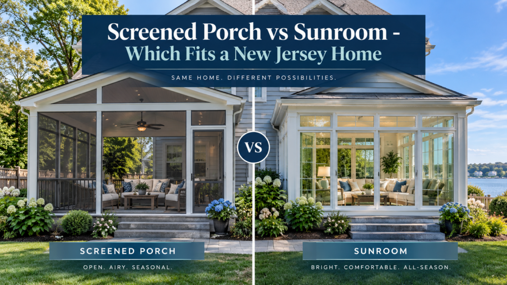 Screened Porch vs Sunroom – Which Fits a New Jersey Home
